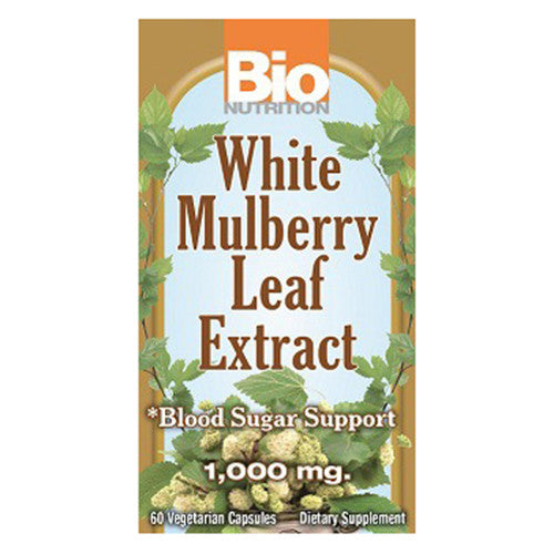 Bio Nutrition White Mulberry Leaf Extract 1000 mg Vegetarian Capsules, 60 ea